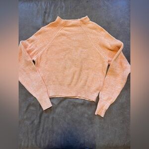 Free people orange marled mock neck Sweater